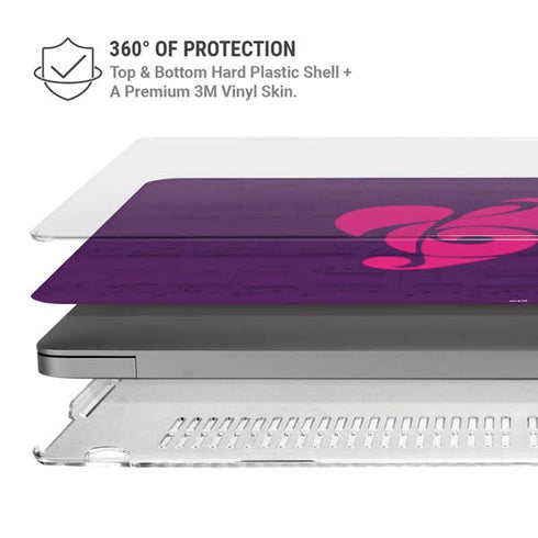 Purple Musical Notes MacBook Pro 14in (2021-24) Case plus Skin